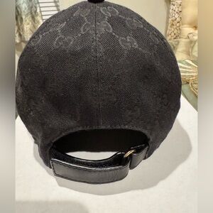 Gucci Black canvas web hat